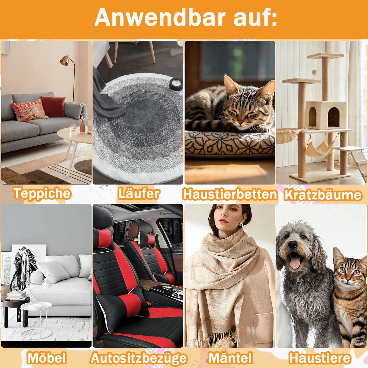 2-in-1 Profi-Haustierpflegehandschuhe – Doppelseitige Fellpflege & Massage – Entfernt 95% lose Haare – Für Hunde & Katzen