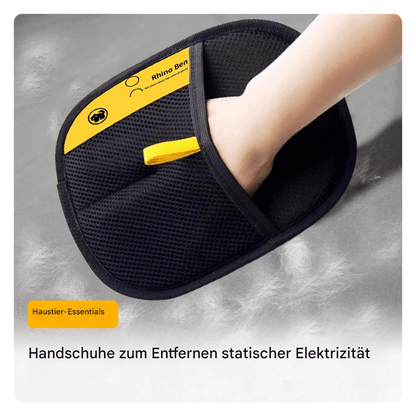 2-in-1 Profi-Haustierpflegehandschuhe – Doppelseitige Fellpflege & Massage – Entfernt 95% lose Haare – Für Hunde & Katzen