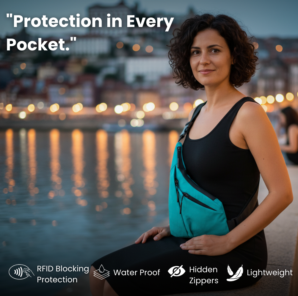 Anti-Diebstahl Crossbody Bag 🛡️ – Schutz für unterwegs mit RFID & Komfort 🎒