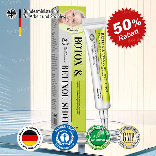 💛🐬Jetzt jugendliche Haut zurückgewinnen 💫Rolimey® Botox & Vita-A Retinol Shot Falten-Lift Straffungscreme