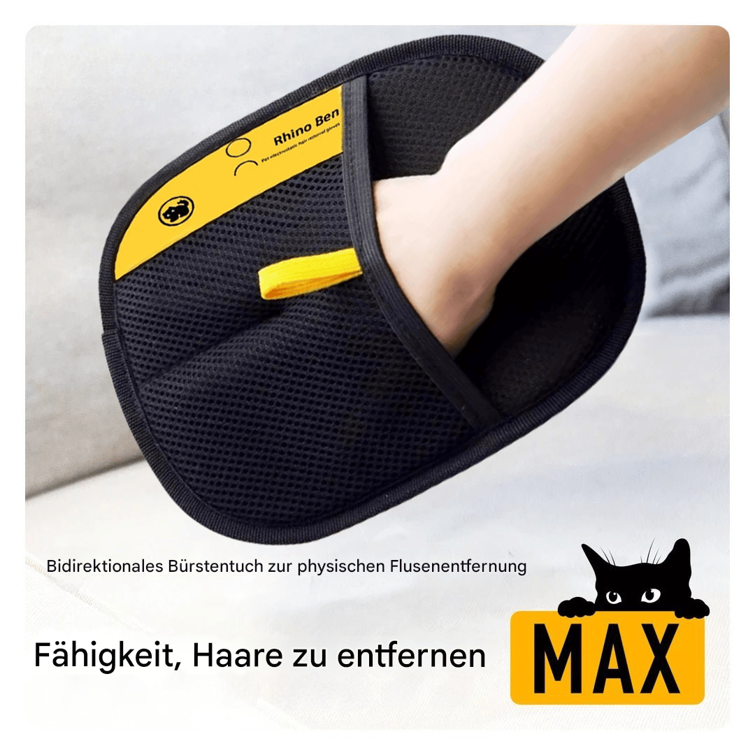 2-in-1 Profi-Haustierpflegehandschuhe – Doppelseitige Fellpflege & Massage – Entfernt 95% lose Haare – Für Hunde & Katzen